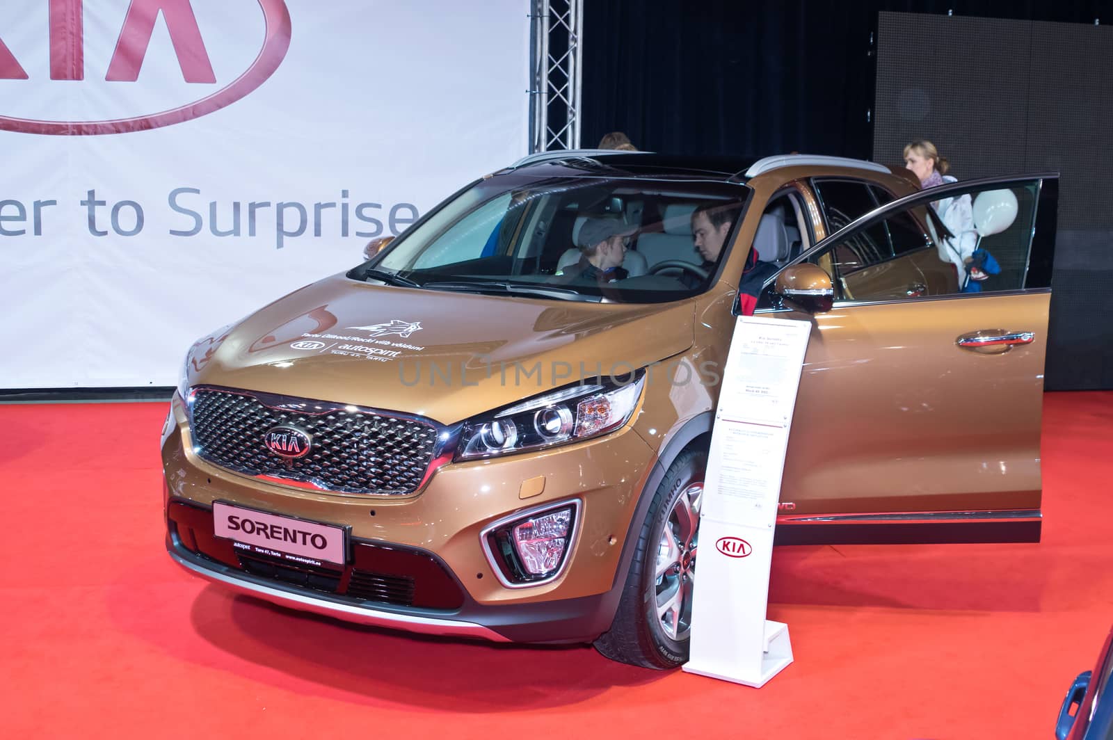 Tartu - September 26: Kia Sorento at the Tartu Motoshow on September 26, 2015 in Tartu, Estonia