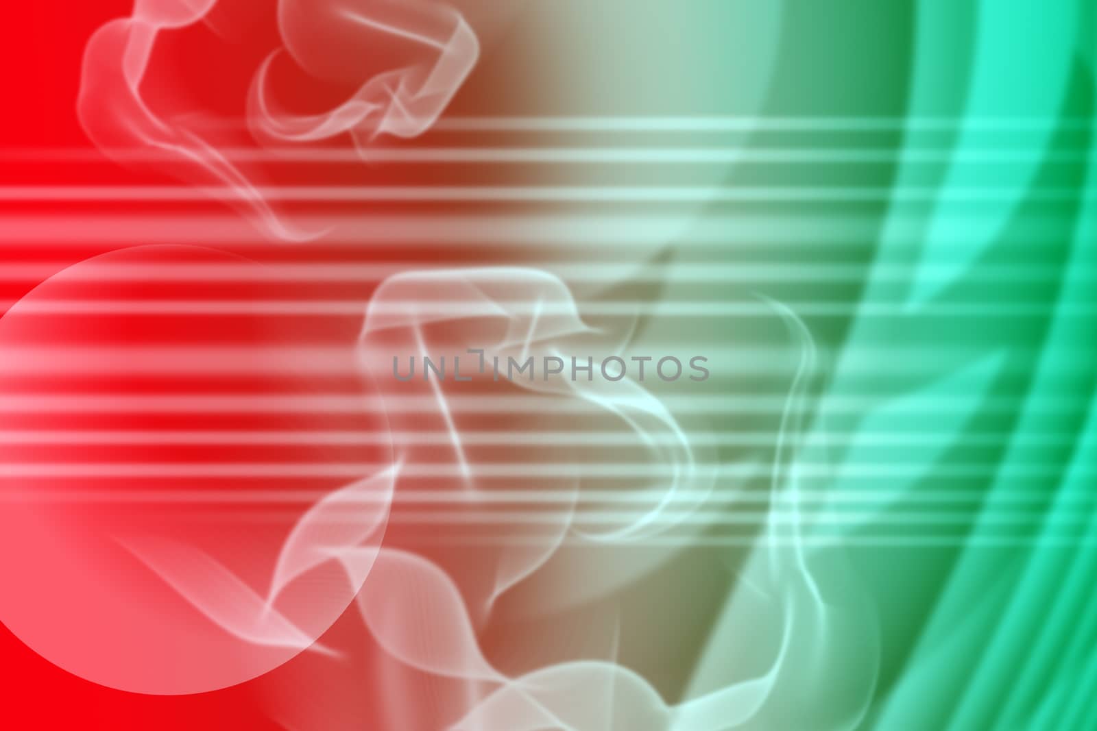 Abstract green and red background with lines