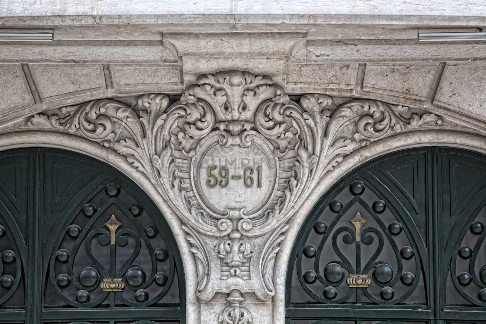 Architectural detail in Lisbon, Portugal.