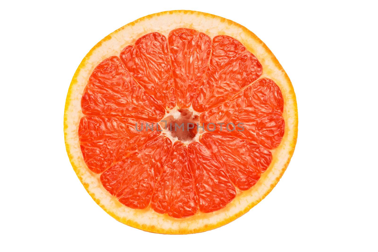 Slice of red grapefruit by gorov108