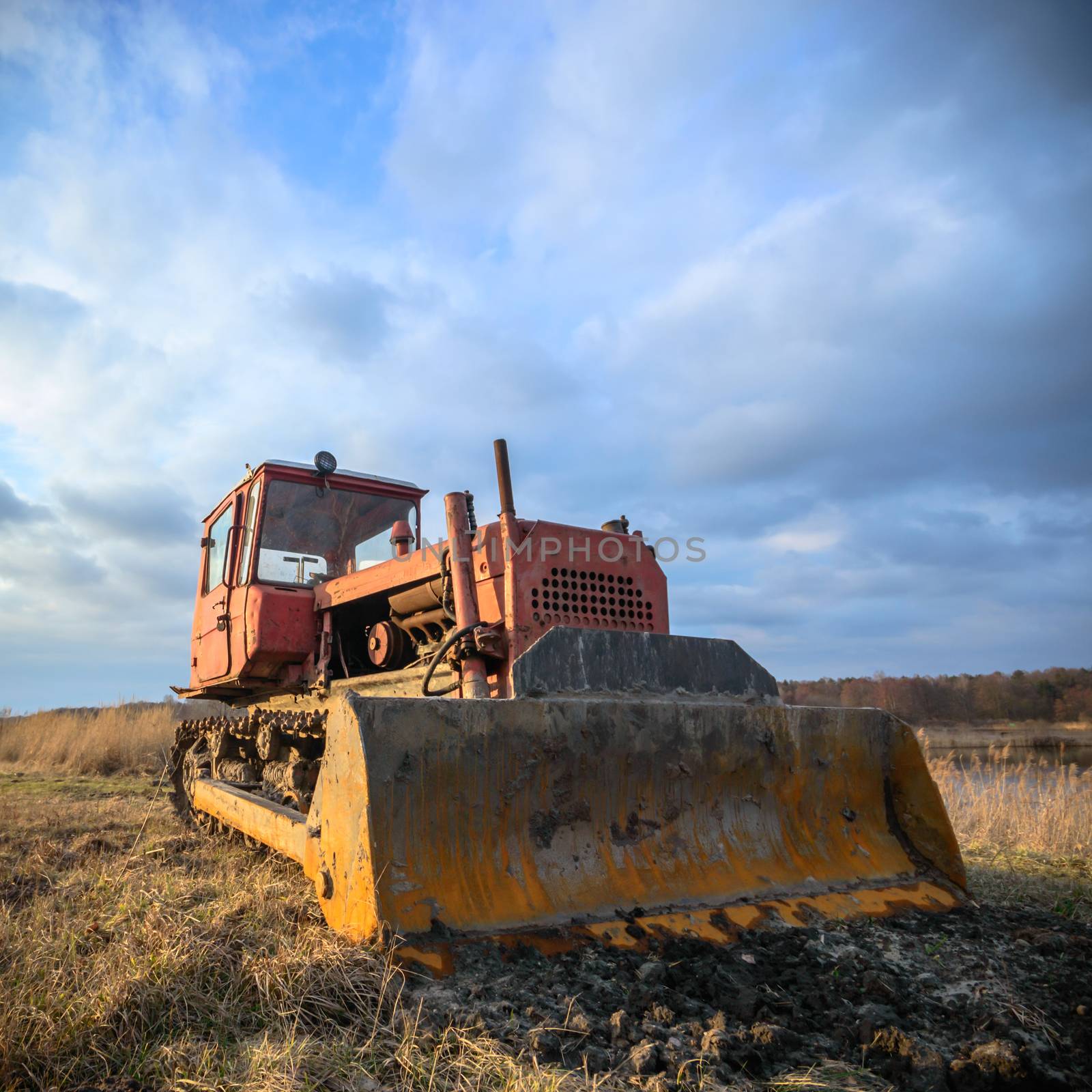 digger, old heavy duty construction equipment, industrial series