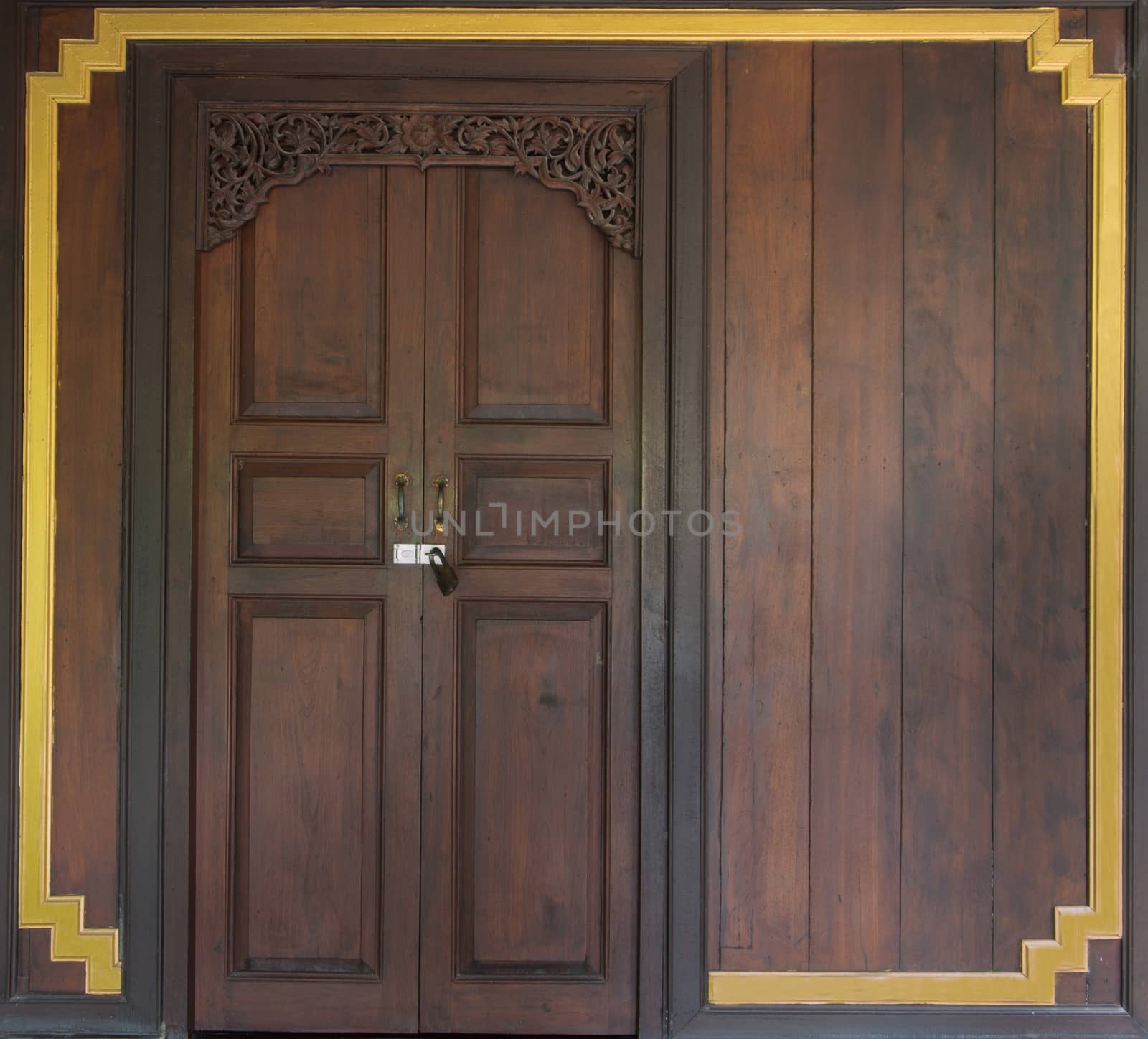 Vintage wood door , Northern Thailand