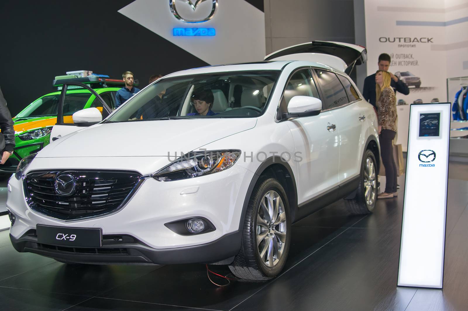 Moscow-September 2: Mazda CX-9 at the Moscow International Automobile Salon on September 2, 2014 in Moscow