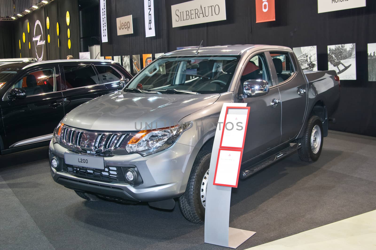 Tartu - September 26: Mitsubishi L200 at the Tartu Motoshow on September 26, 2015 in Tartu, Estonia