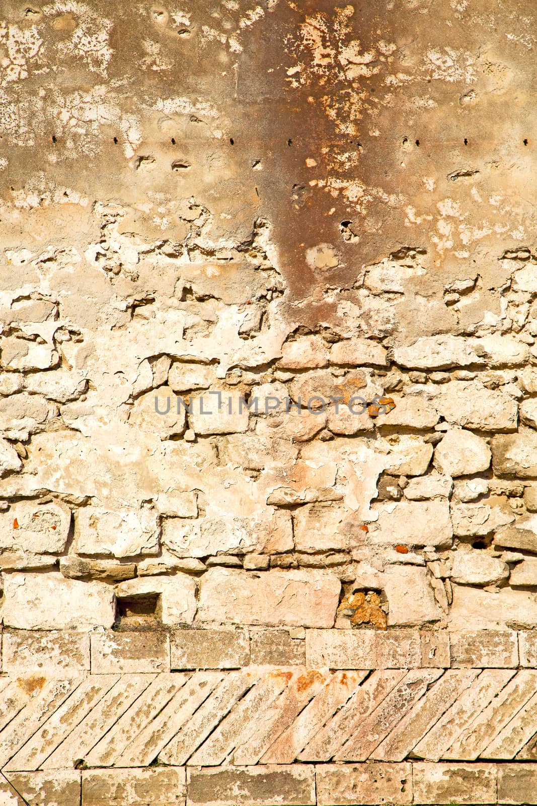 texture wall in africa morocco the old brick construction concrete