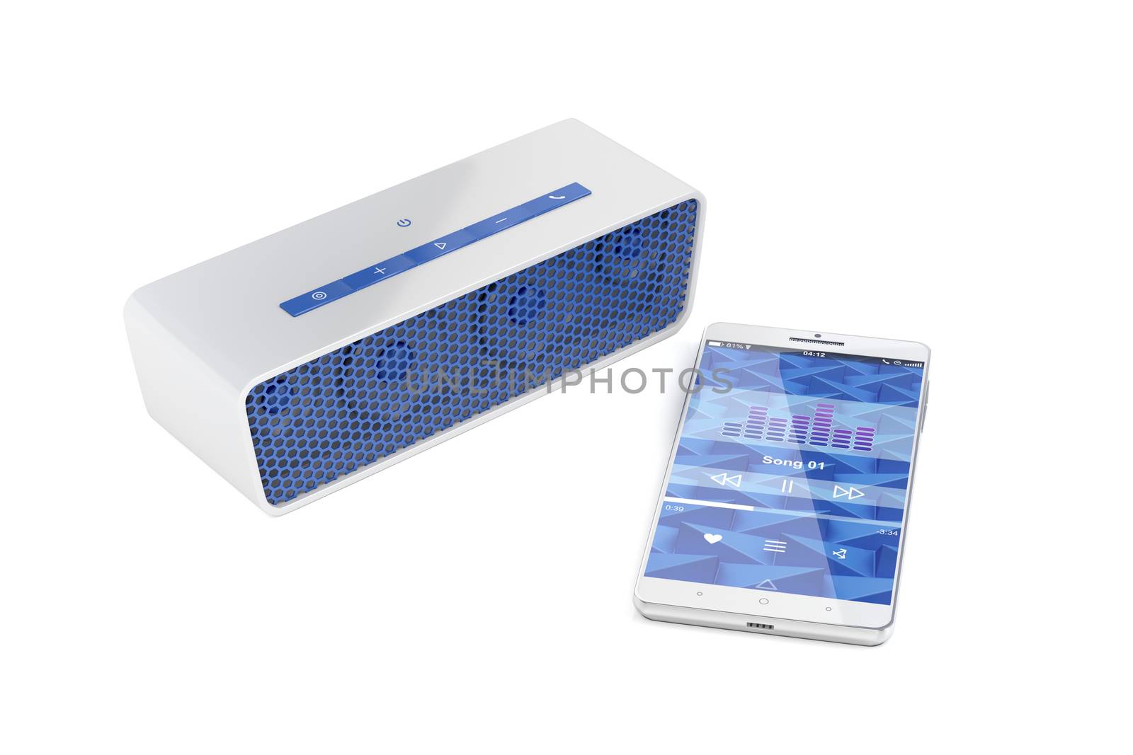 Playing music from smartphone on wireless portable speaker