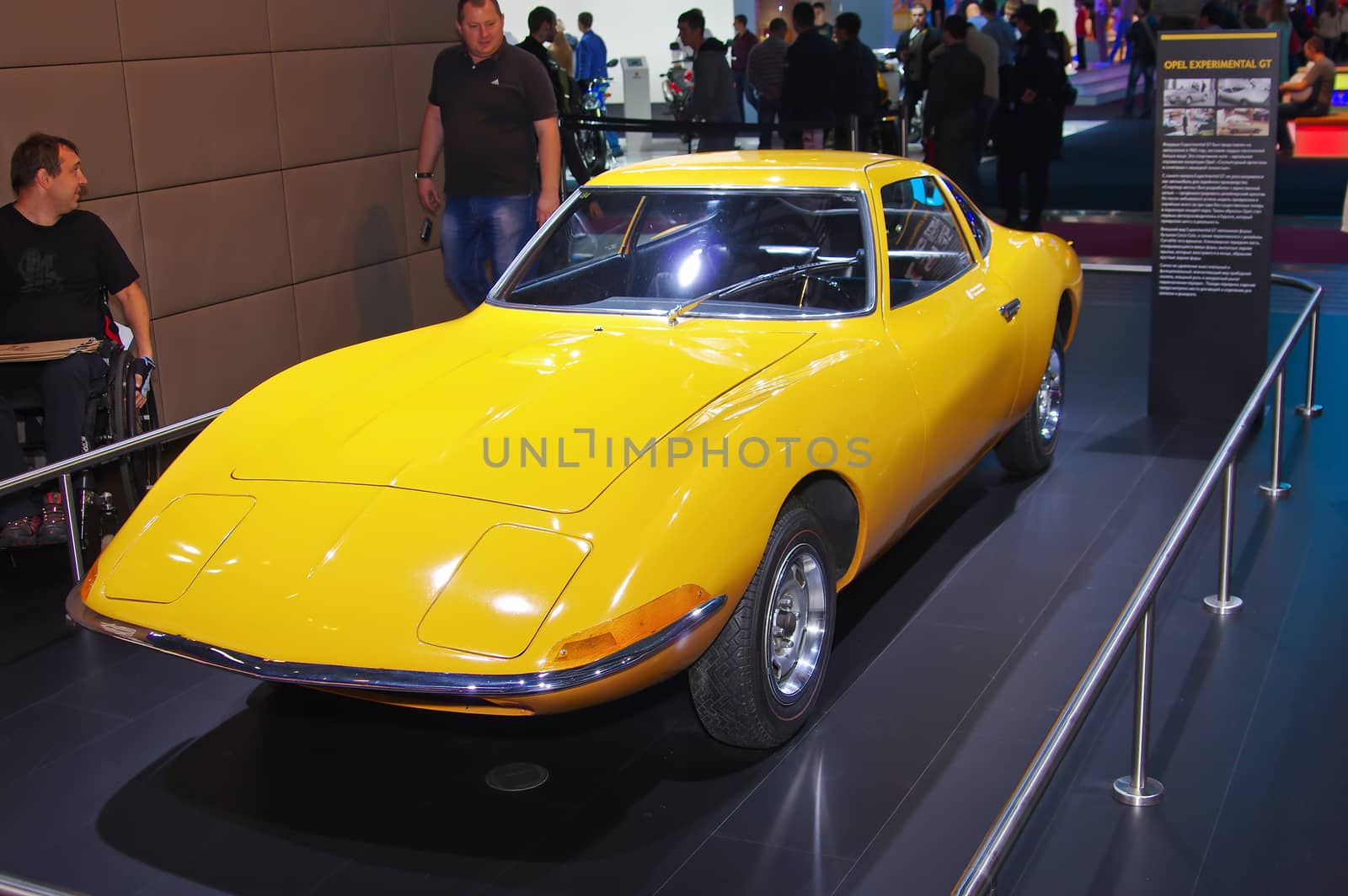 Moscow-September 2: Opel Experimental GT at the Moscow International Automobile Salon on September 2, 2014 in Moscow
