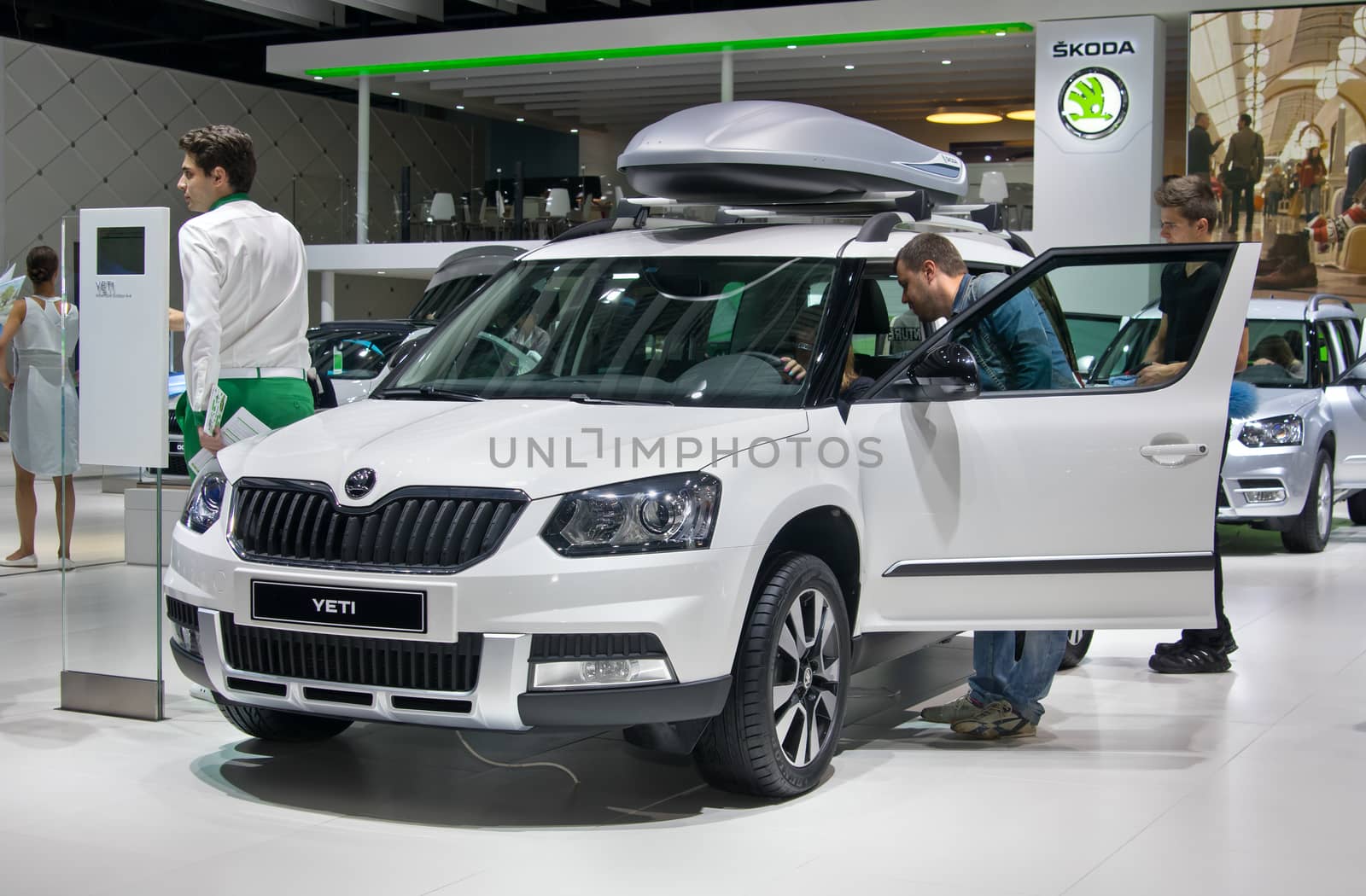 MOSCOW-SEPTEMBER 2: Skoda Yeti at the Moscow International Automobile Salon on September 2, 2014 in Moscow, Russia