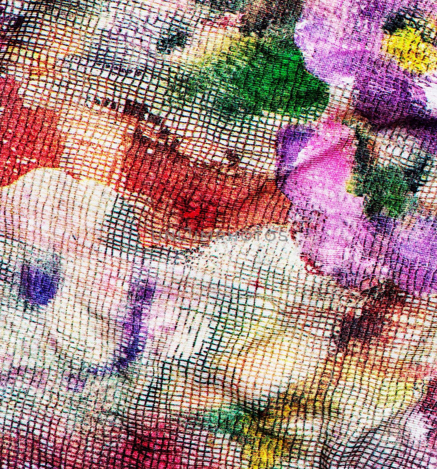 Texture of colorful piece of textile fabric.