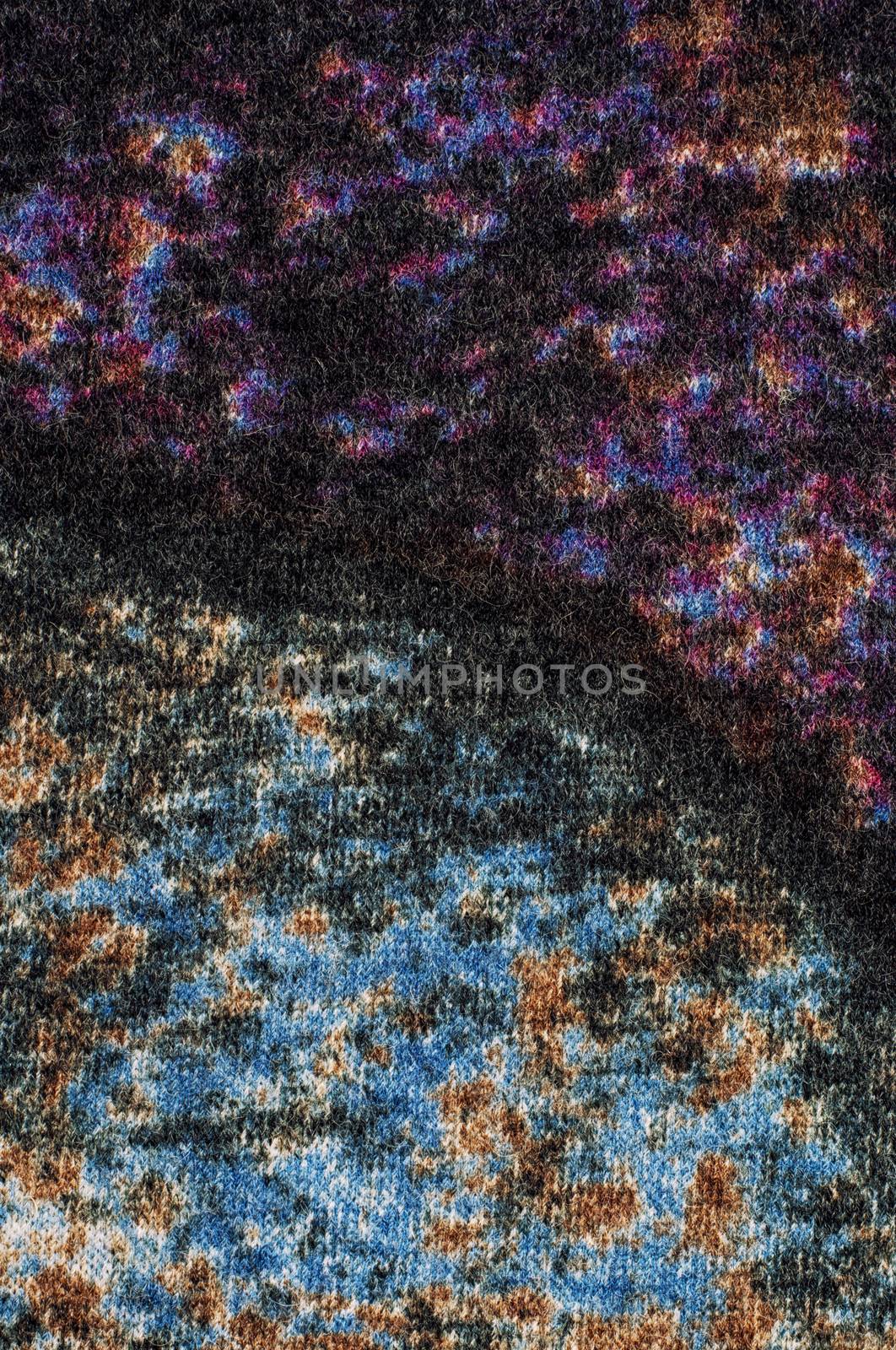 Texture of colorful piece of textile fabric.