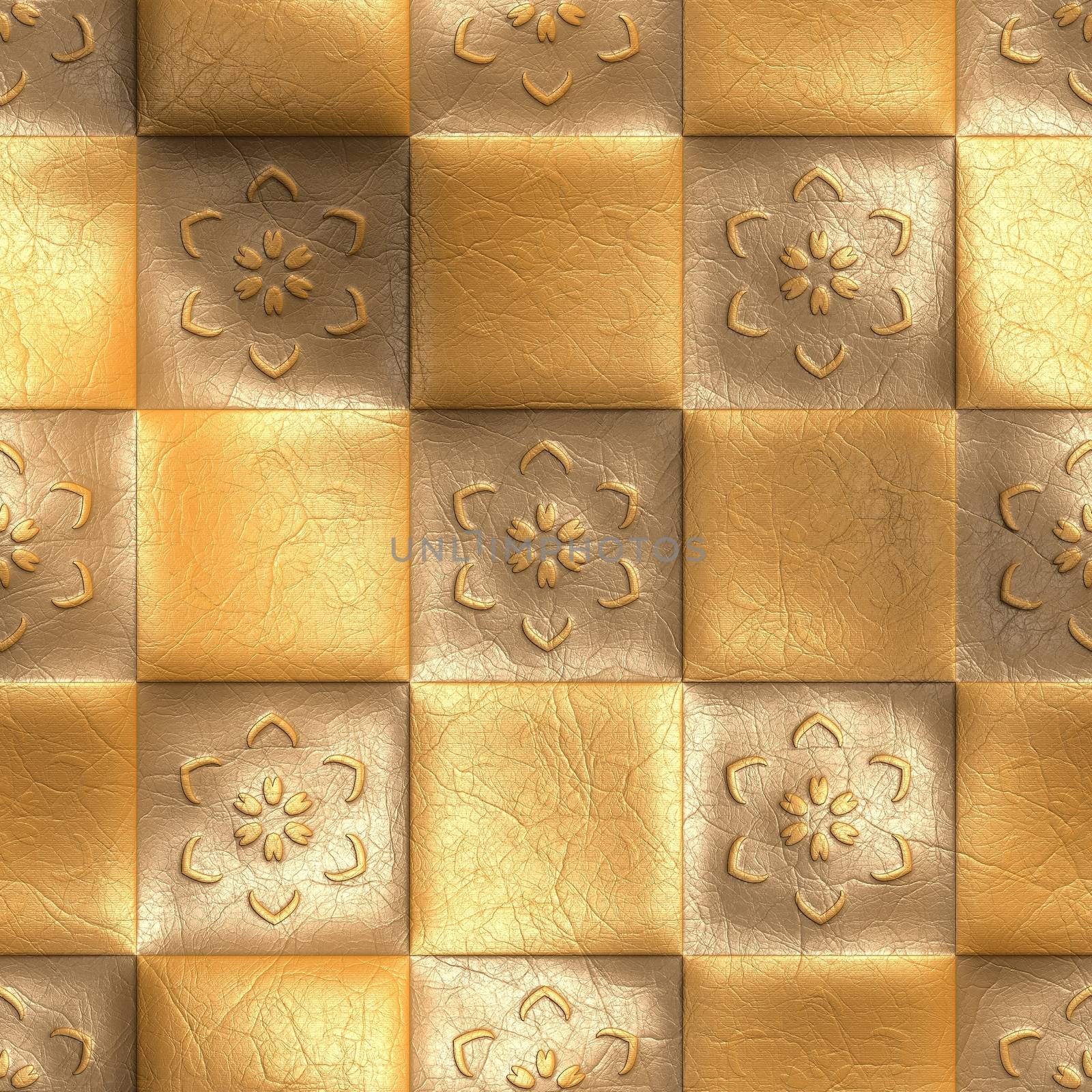 Plastic background tiles with embossed abstract ornament