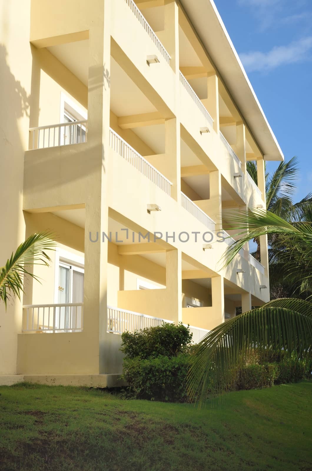 Hotel Chalet Block in Caribbean