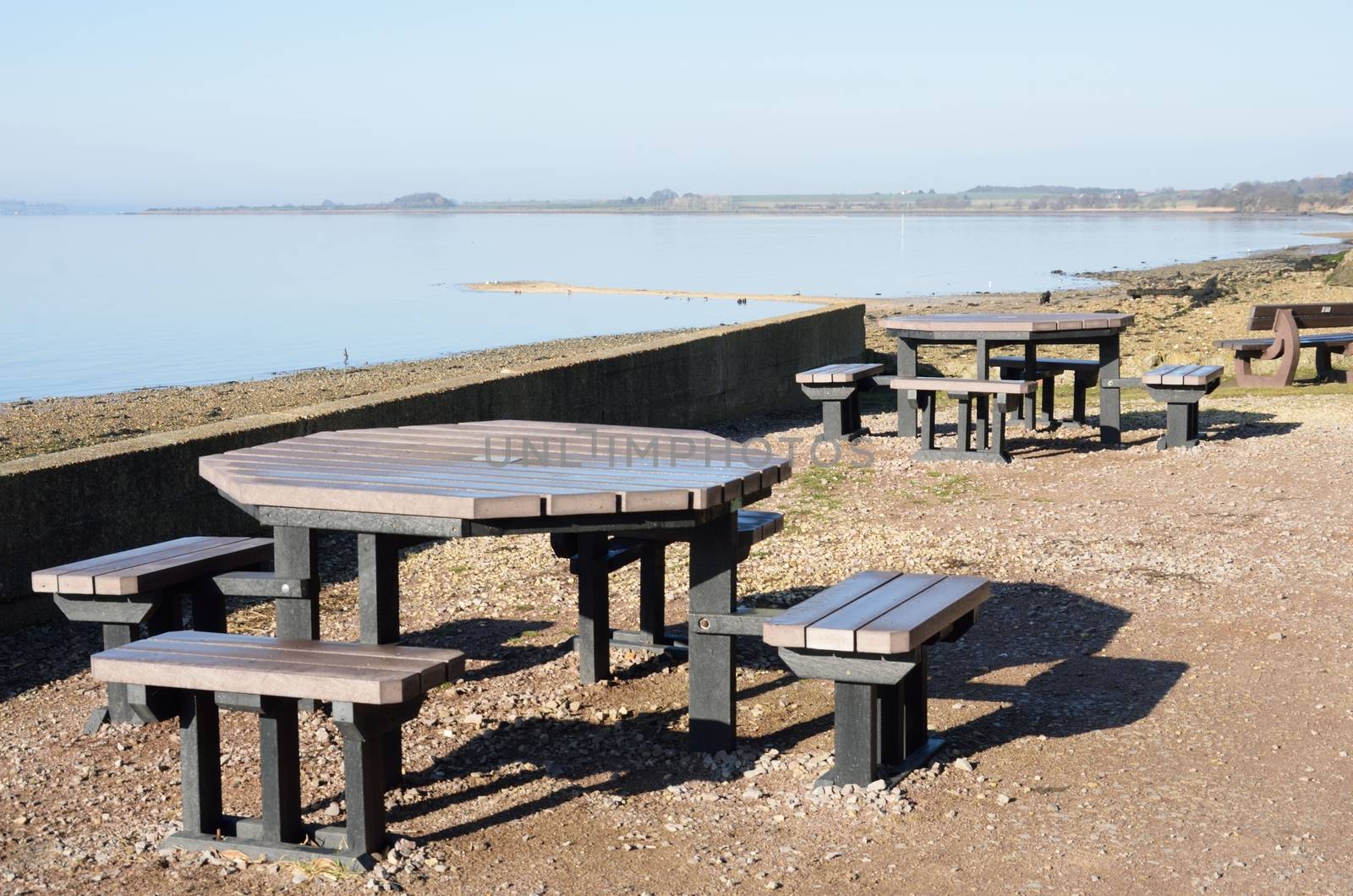 Picnic Tables by the Coast
