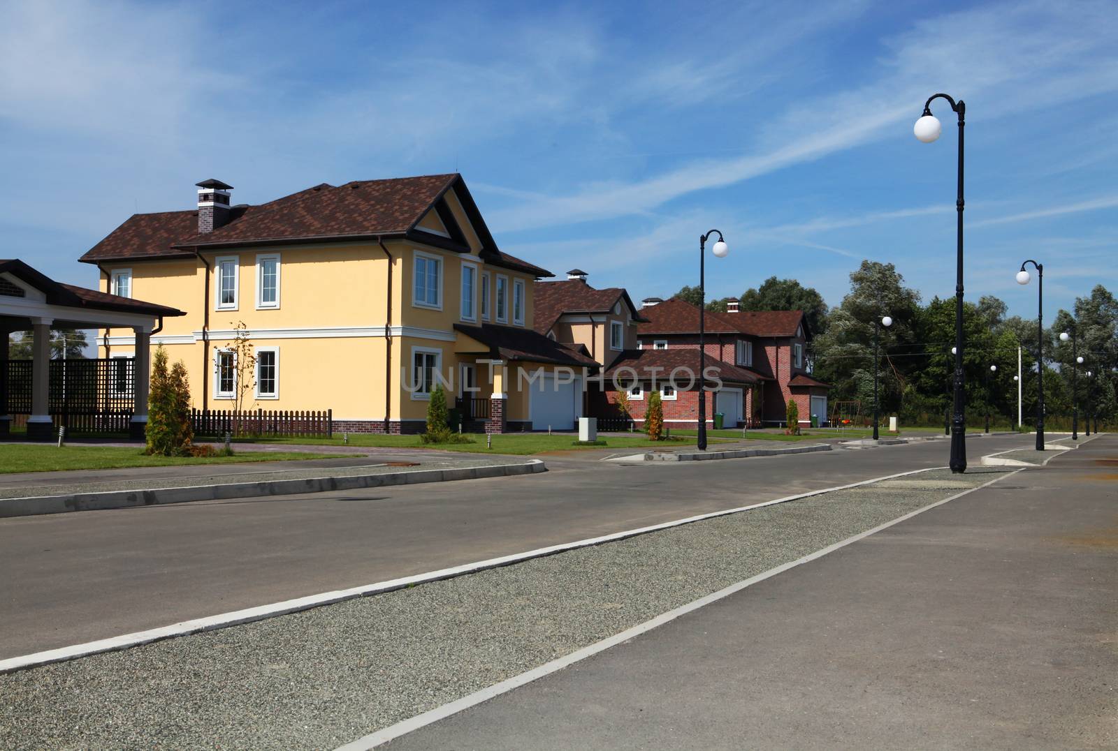 Clean, idyllic, peaceful neighborhood in America