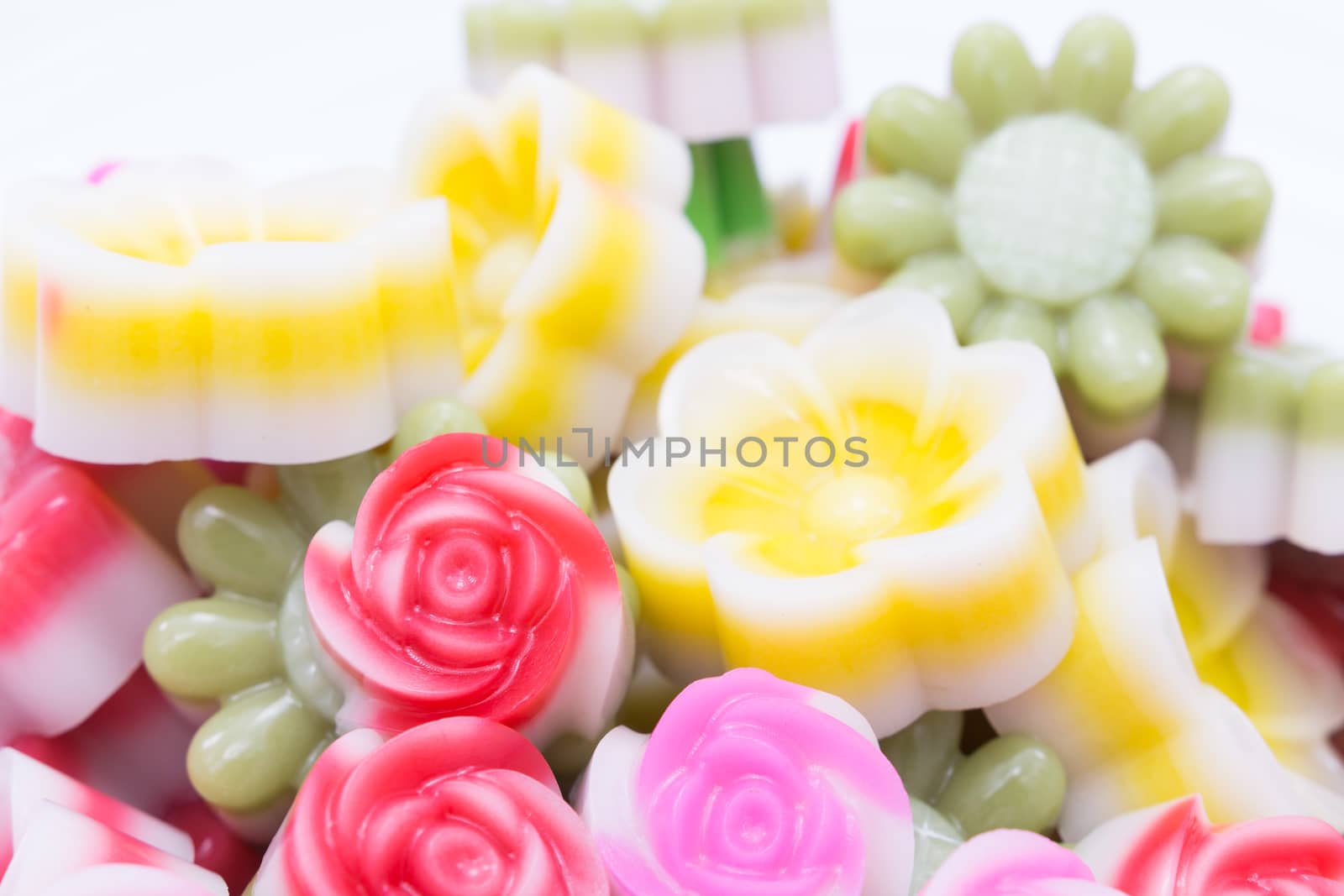 Fantasy coconut Jelly Thai Dessert,rose form