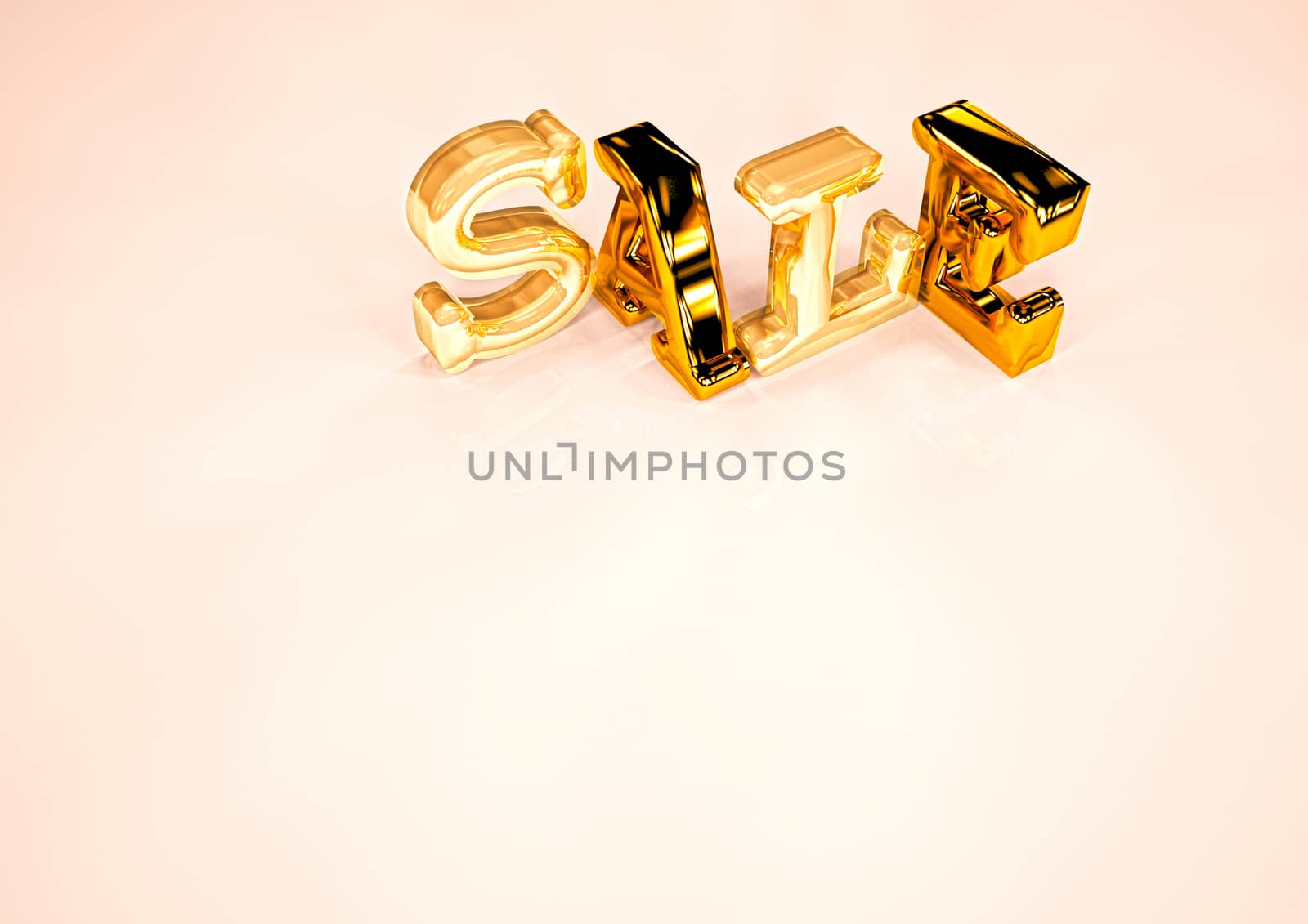 The dimensional word sale on a background