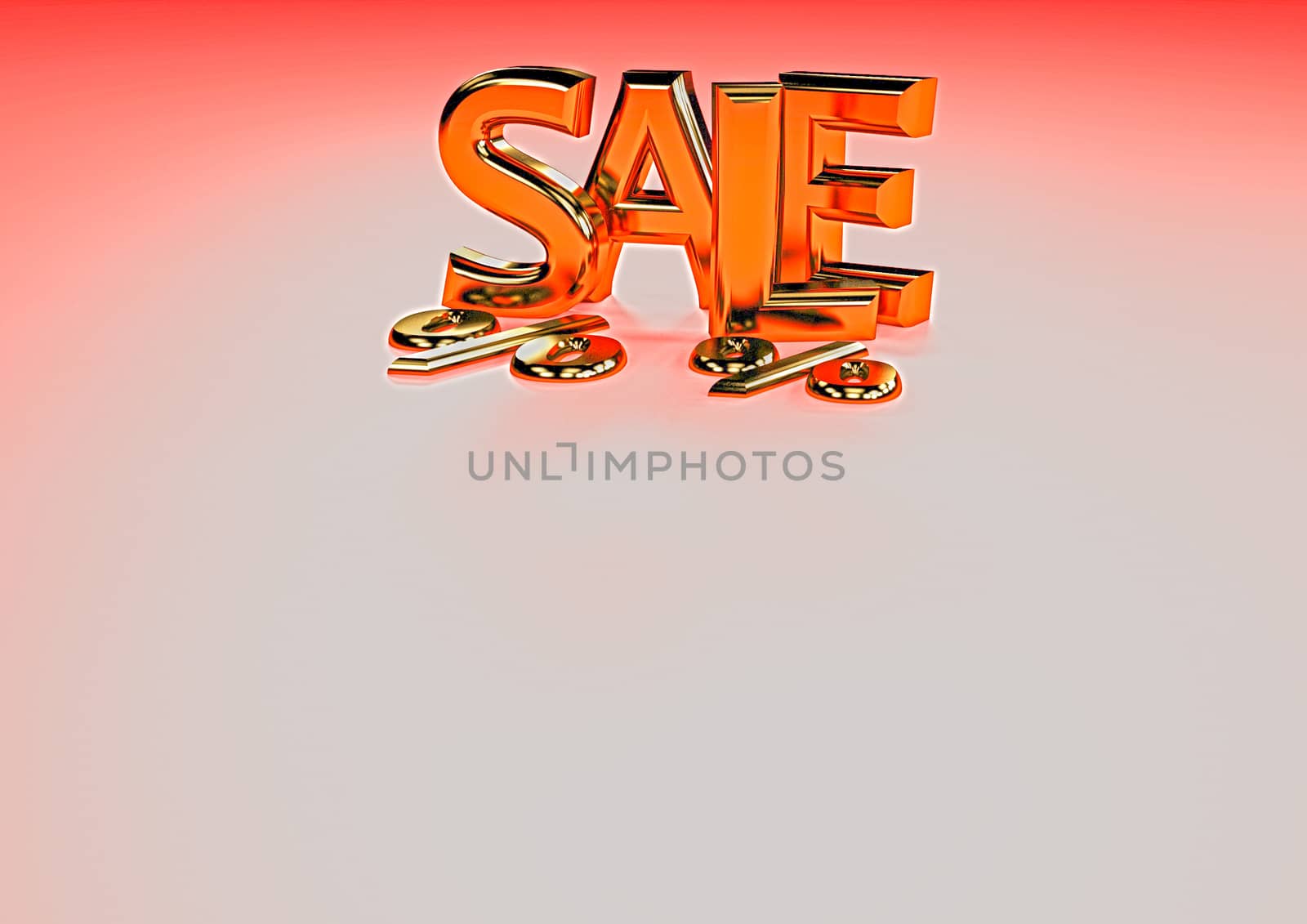 Dimensional inscription of SALE and percents near it.