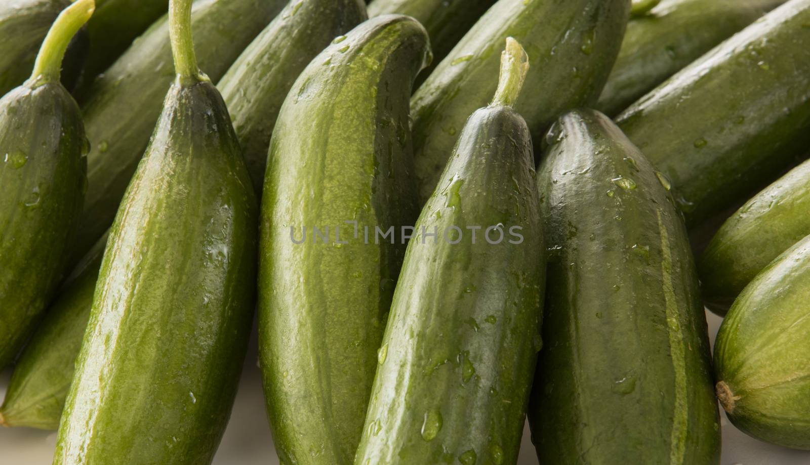 a lot of cucumber