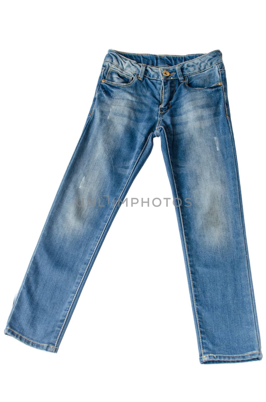 children jeans isolated on the white background.