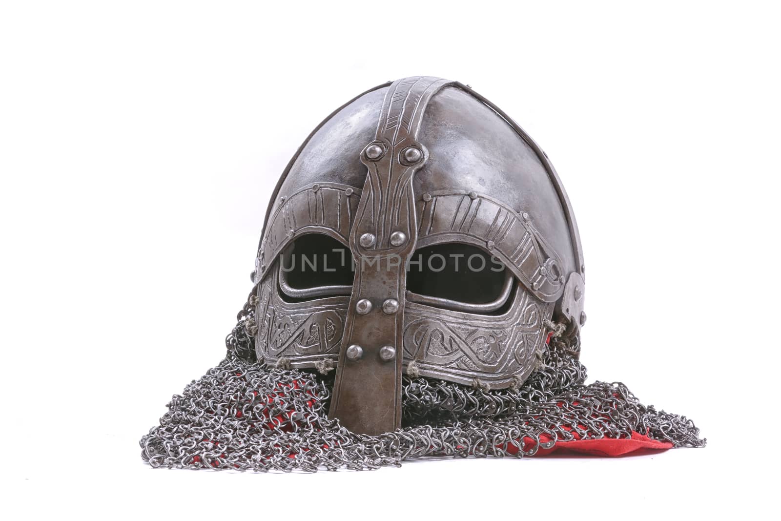 Viking helmet on a white background by neryx