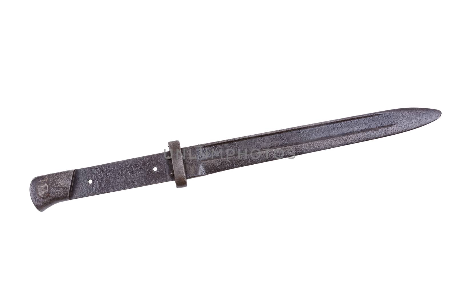 Old bayonet isolated on a white background