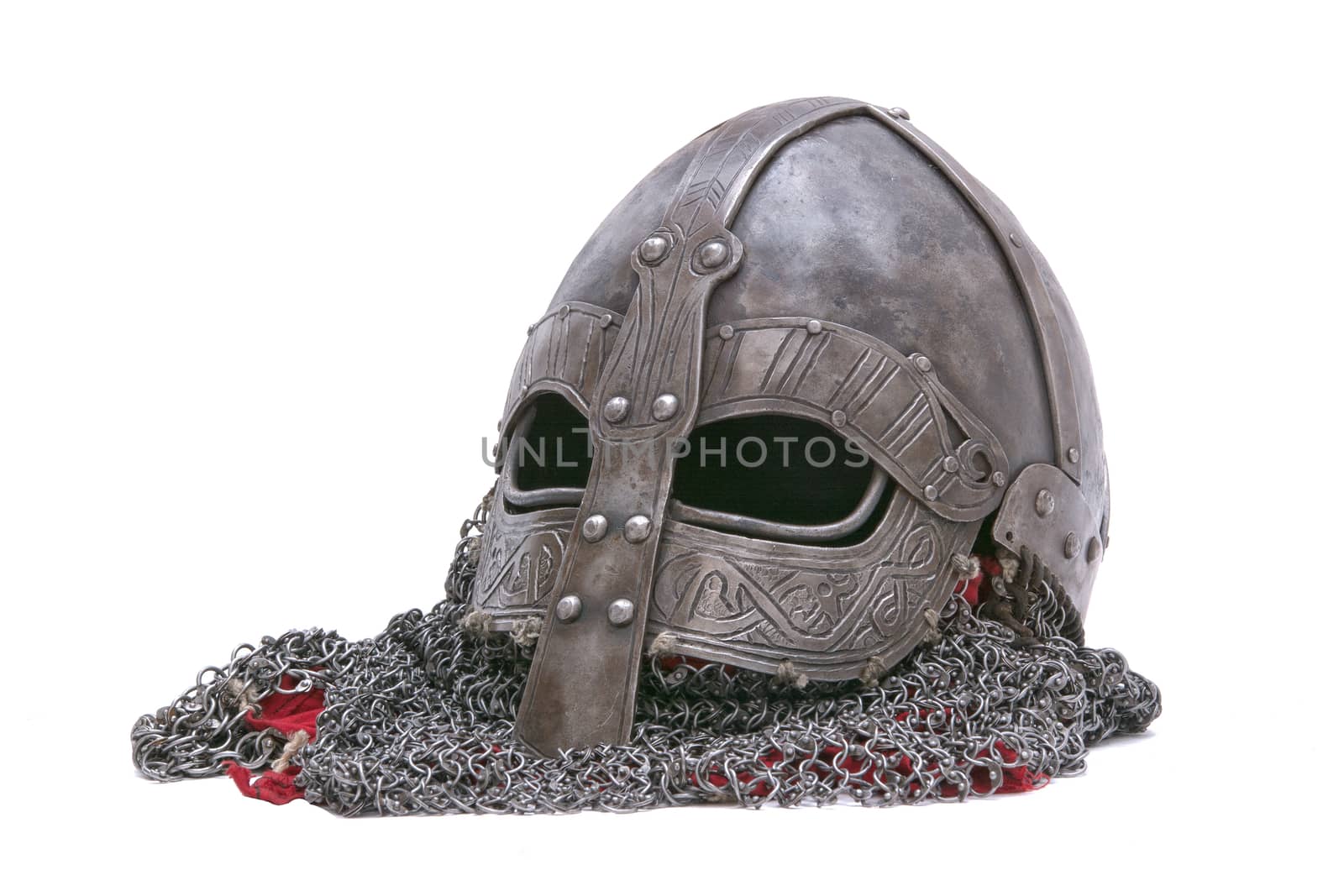 Viking helmet isolated on a white background