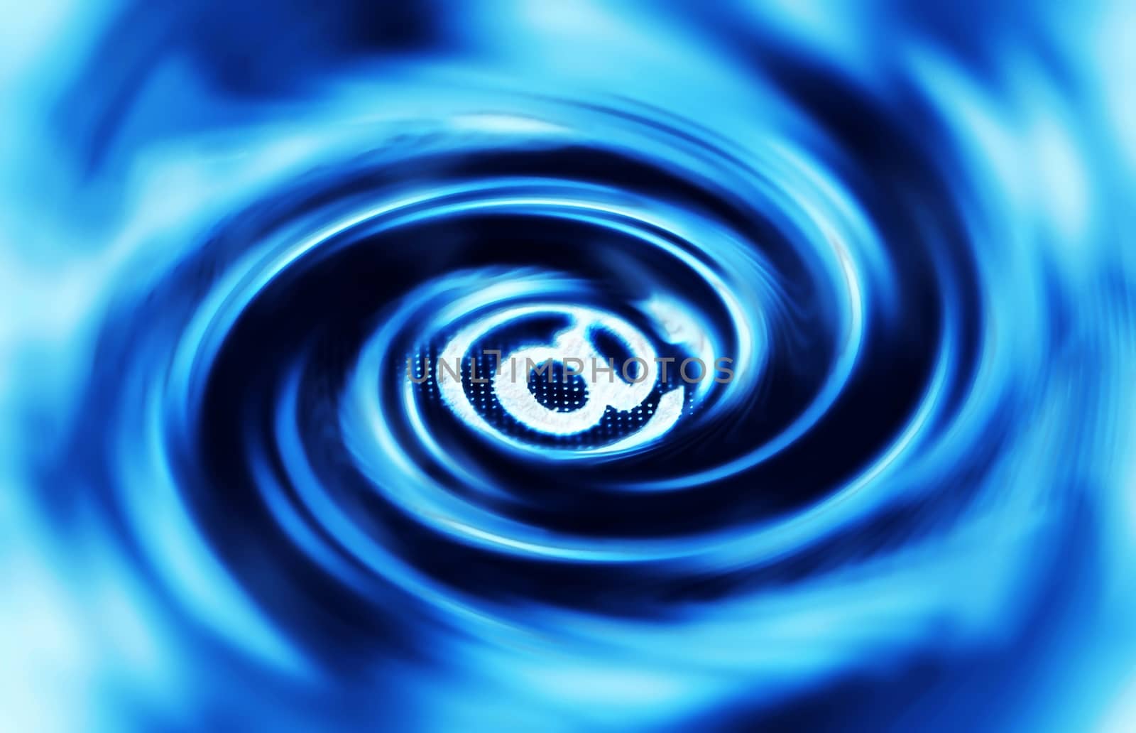 Email symbol on a blue swirl background.
Like a black hole makes gravity waves.