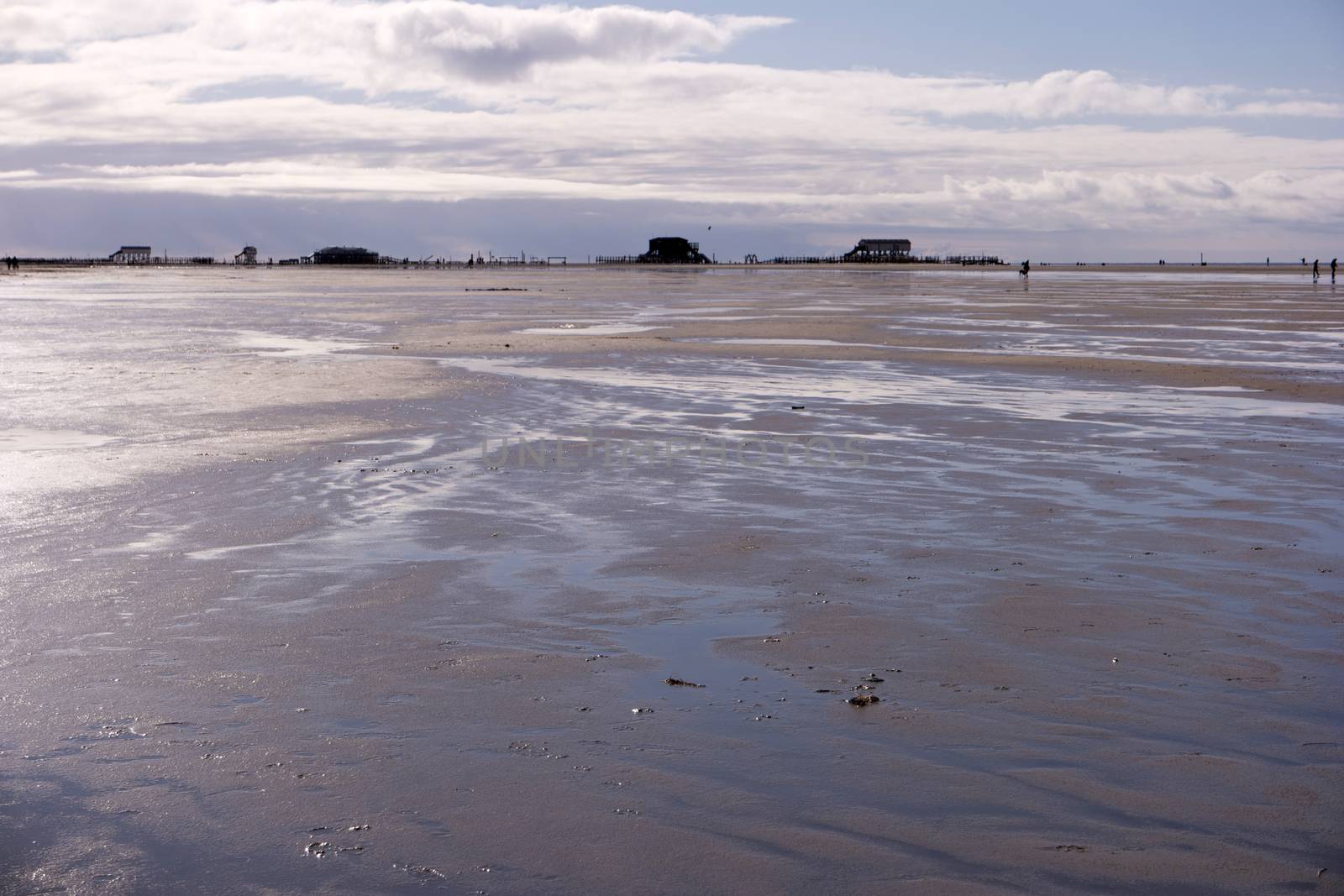 On the Beach of St. Peter-Ording in Germany