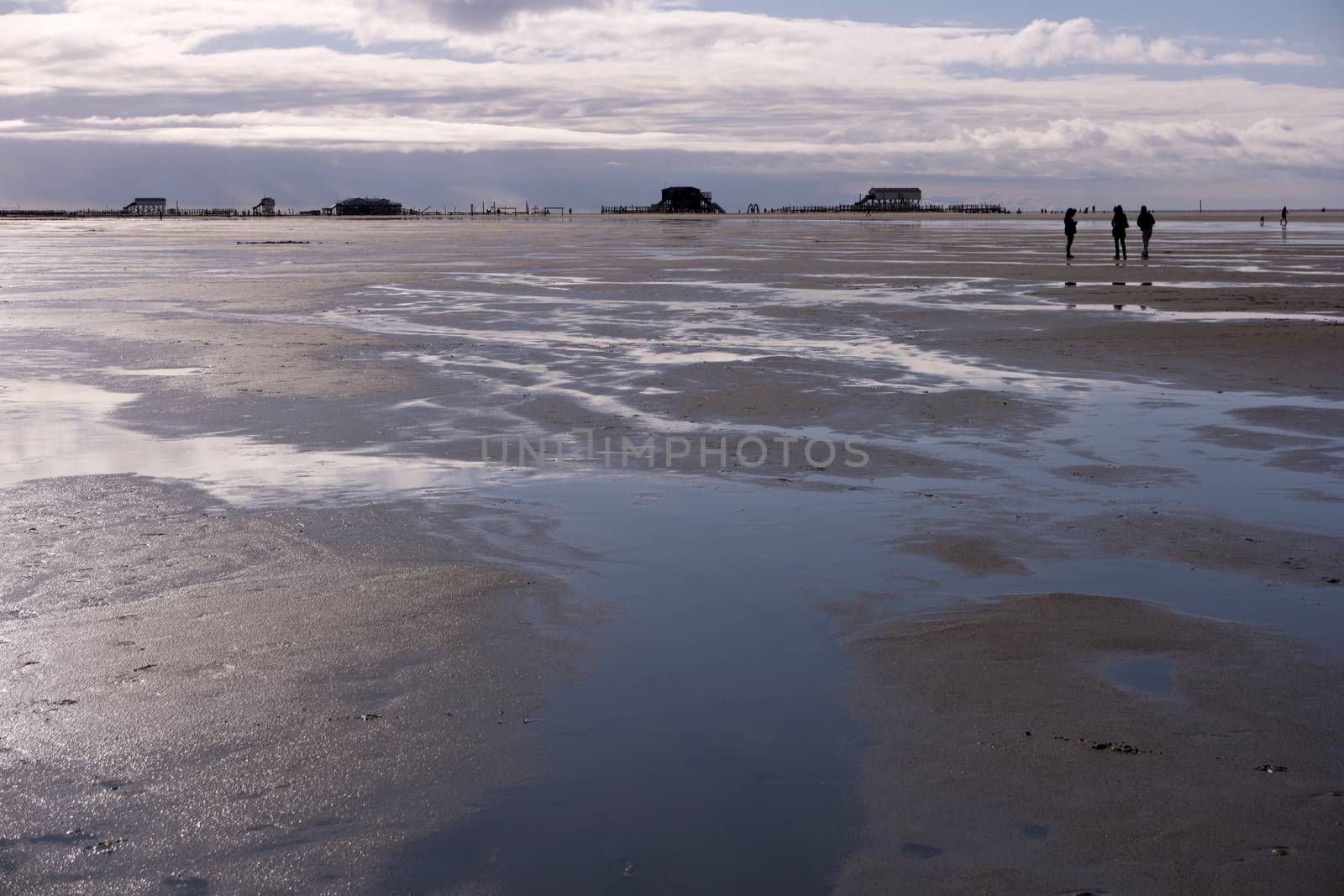 On the Beach of St. Peter-Ording in Germany