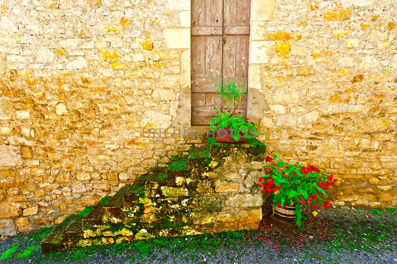 Porch Decorated with Flowers in the French City