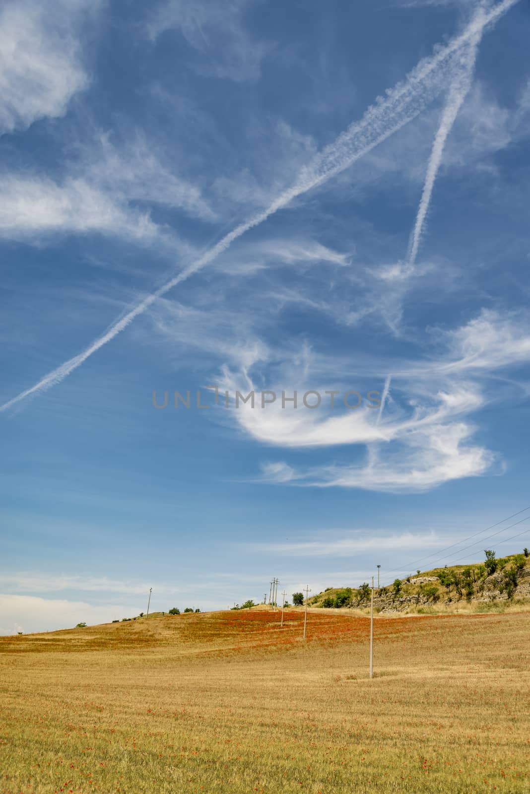 colored landscape in Basilicata in southern Italy