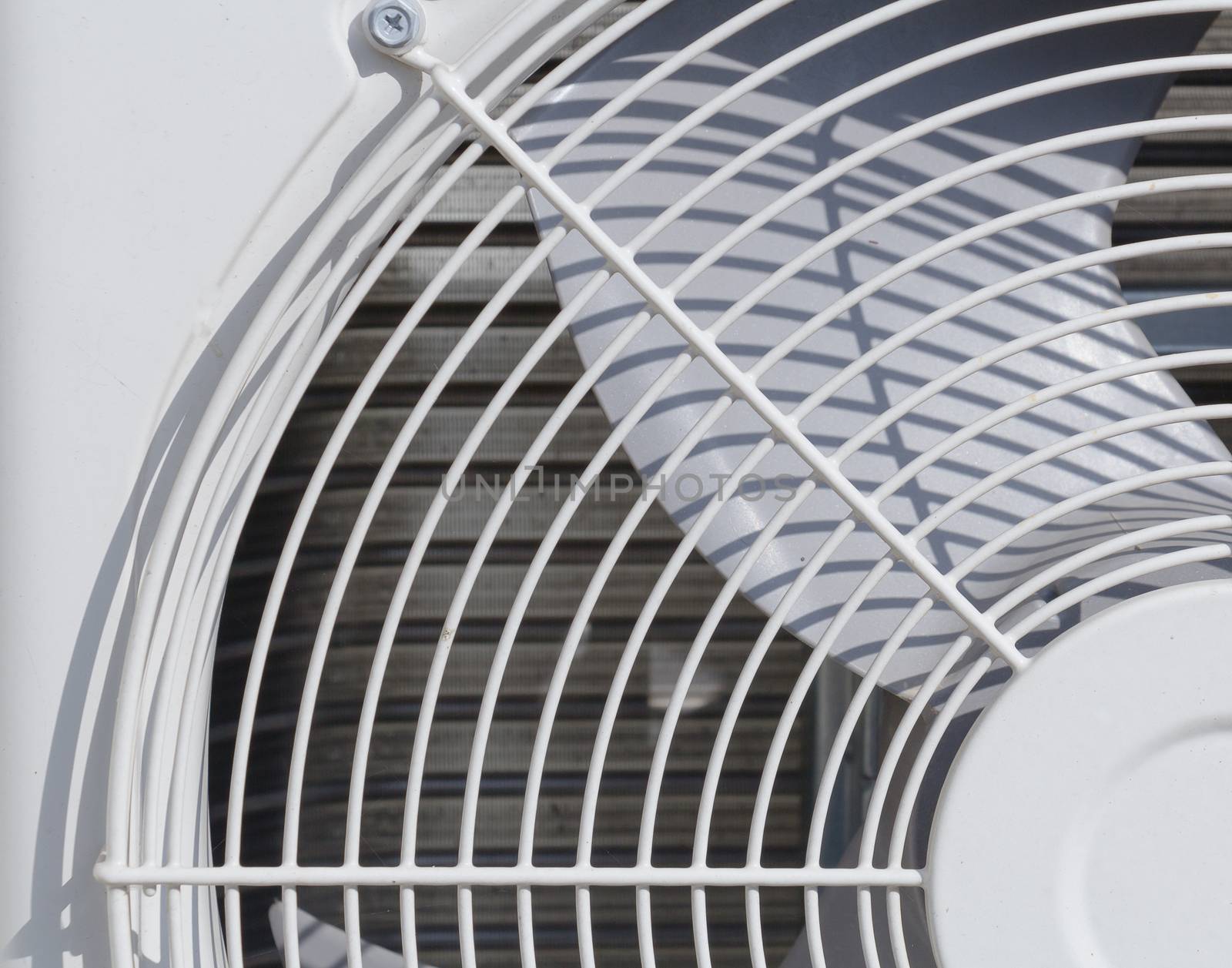 part of white air conditioner fan unit ,compressor