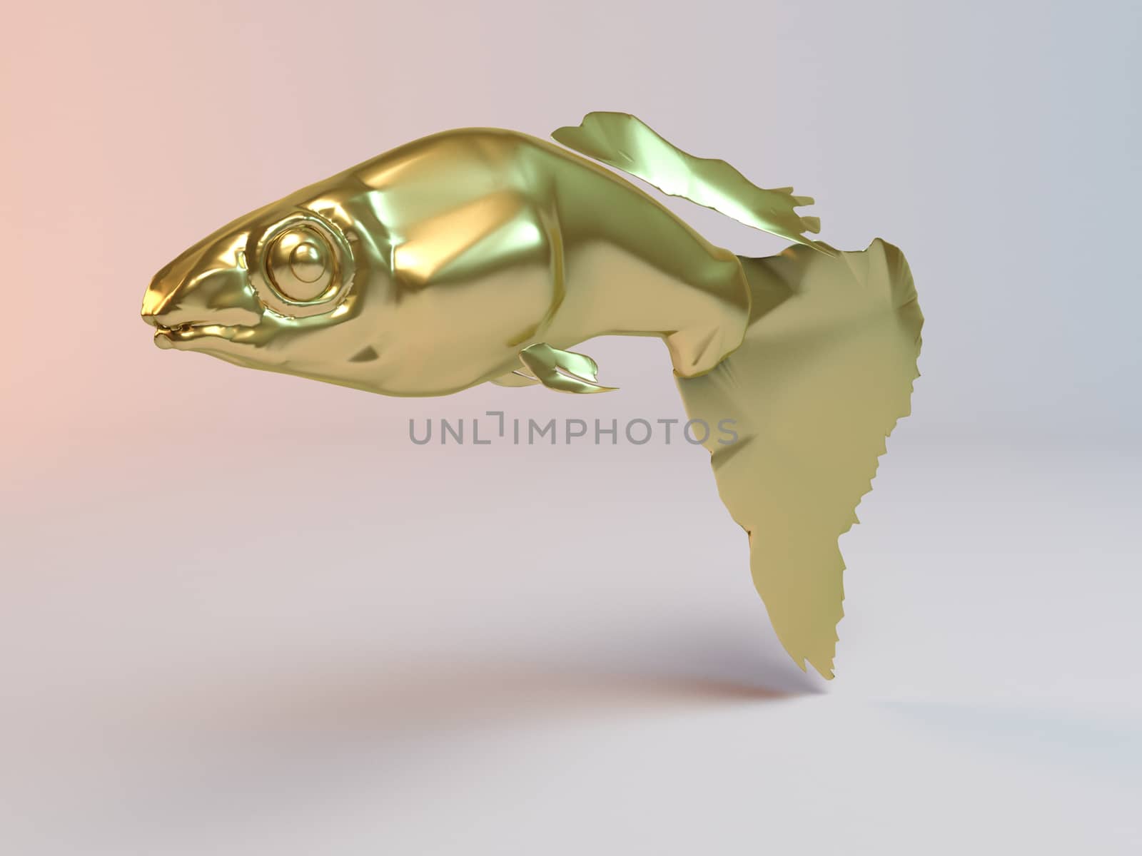 golden 3d fish by fares139