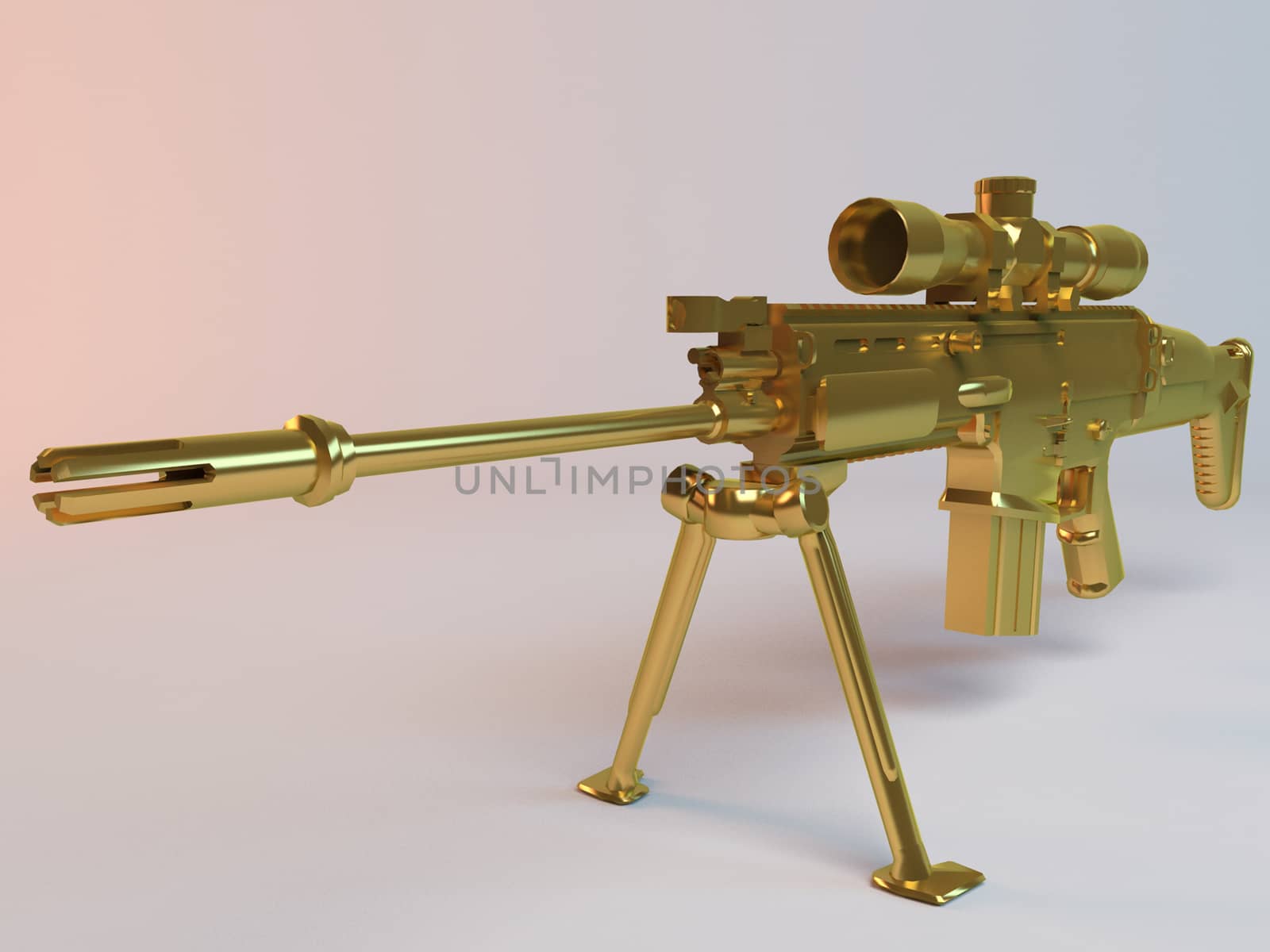 3D golden gun by fares139