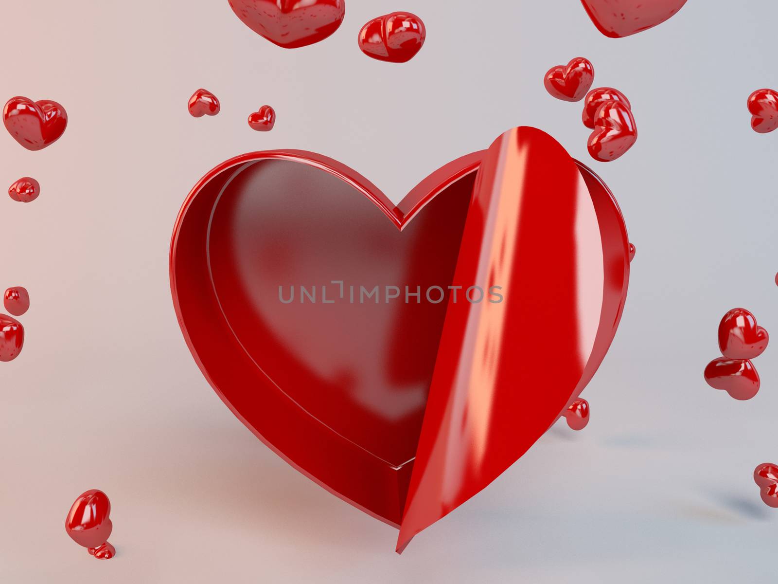 3d present box and hearts particles by fares139