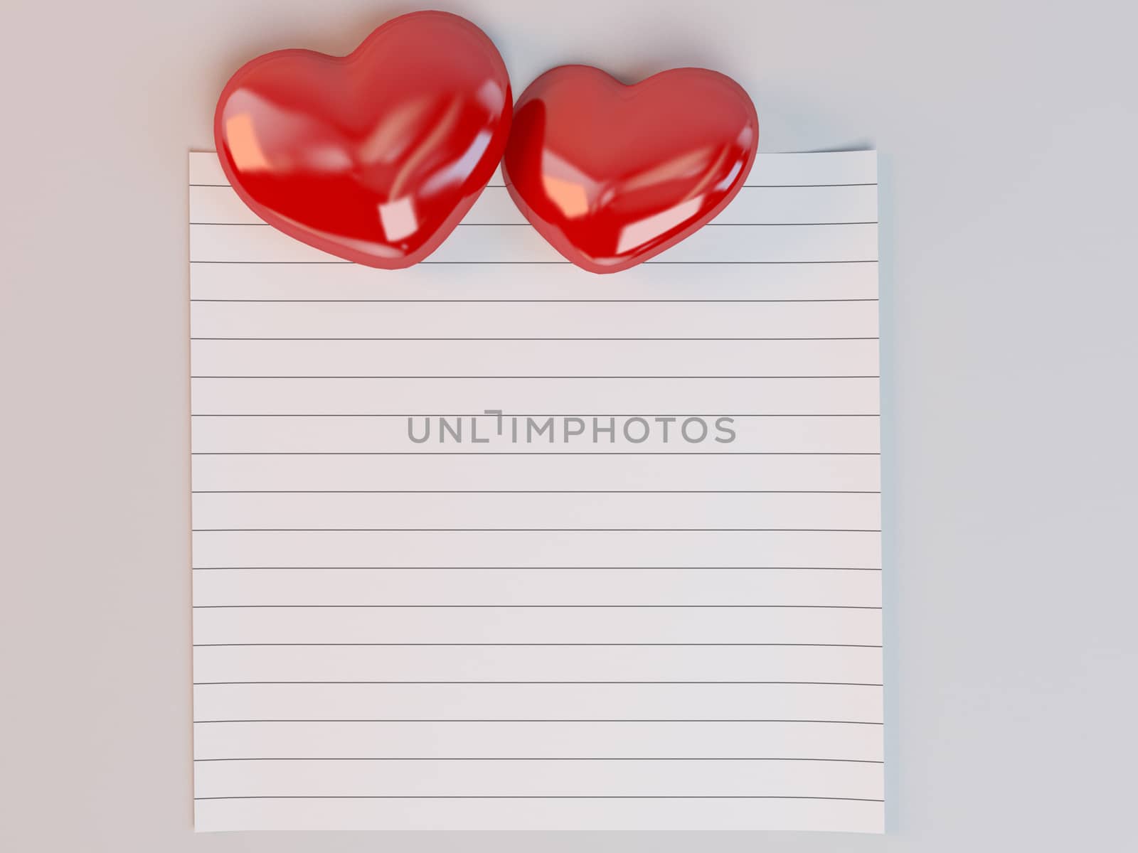 lined Love letter icon with 3d hearts by fares139