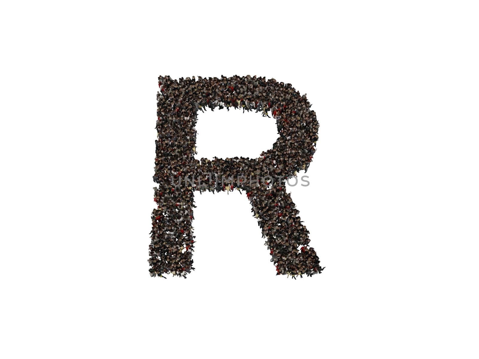 3d characters forming the letter R by fares139