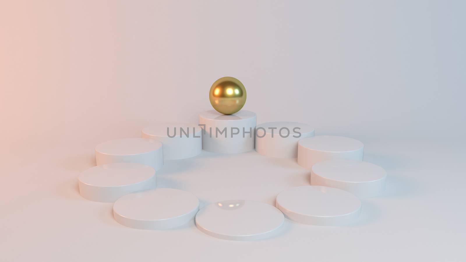 3D golden sphere expressing leadership by fares139