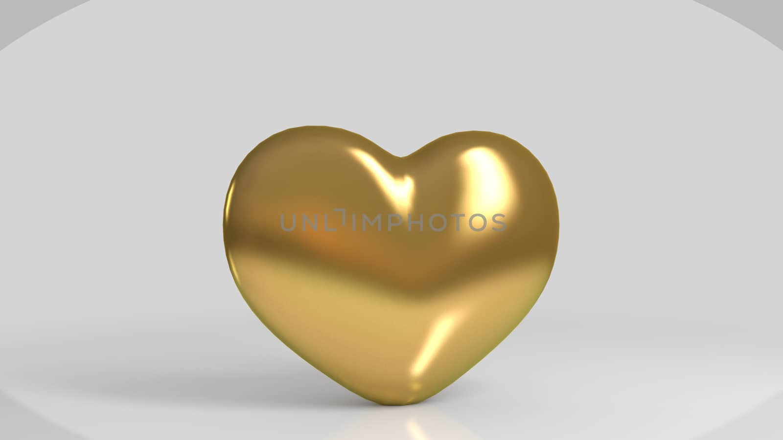 3d Golden shiny heart by fares139