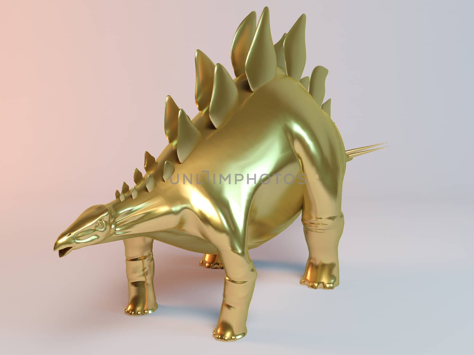 golden 3d animal dino, dinosaur by fares139