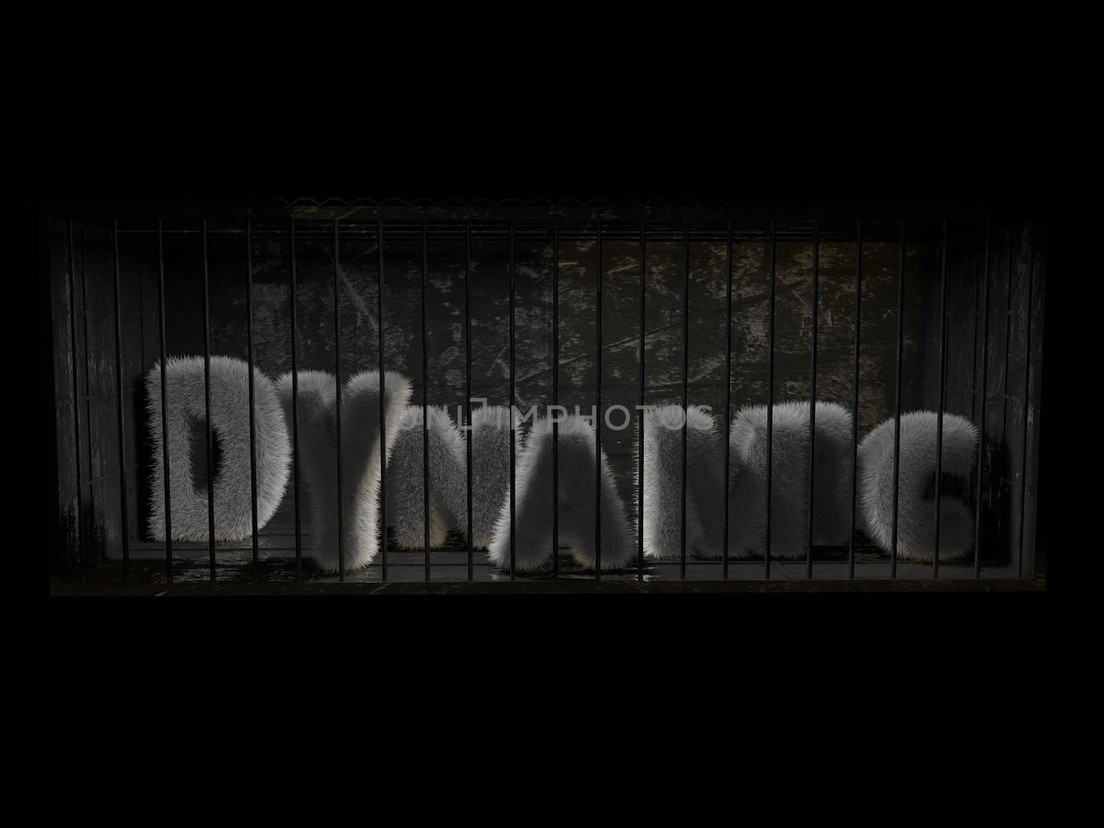 3D dynamic word inside a prison by fares139