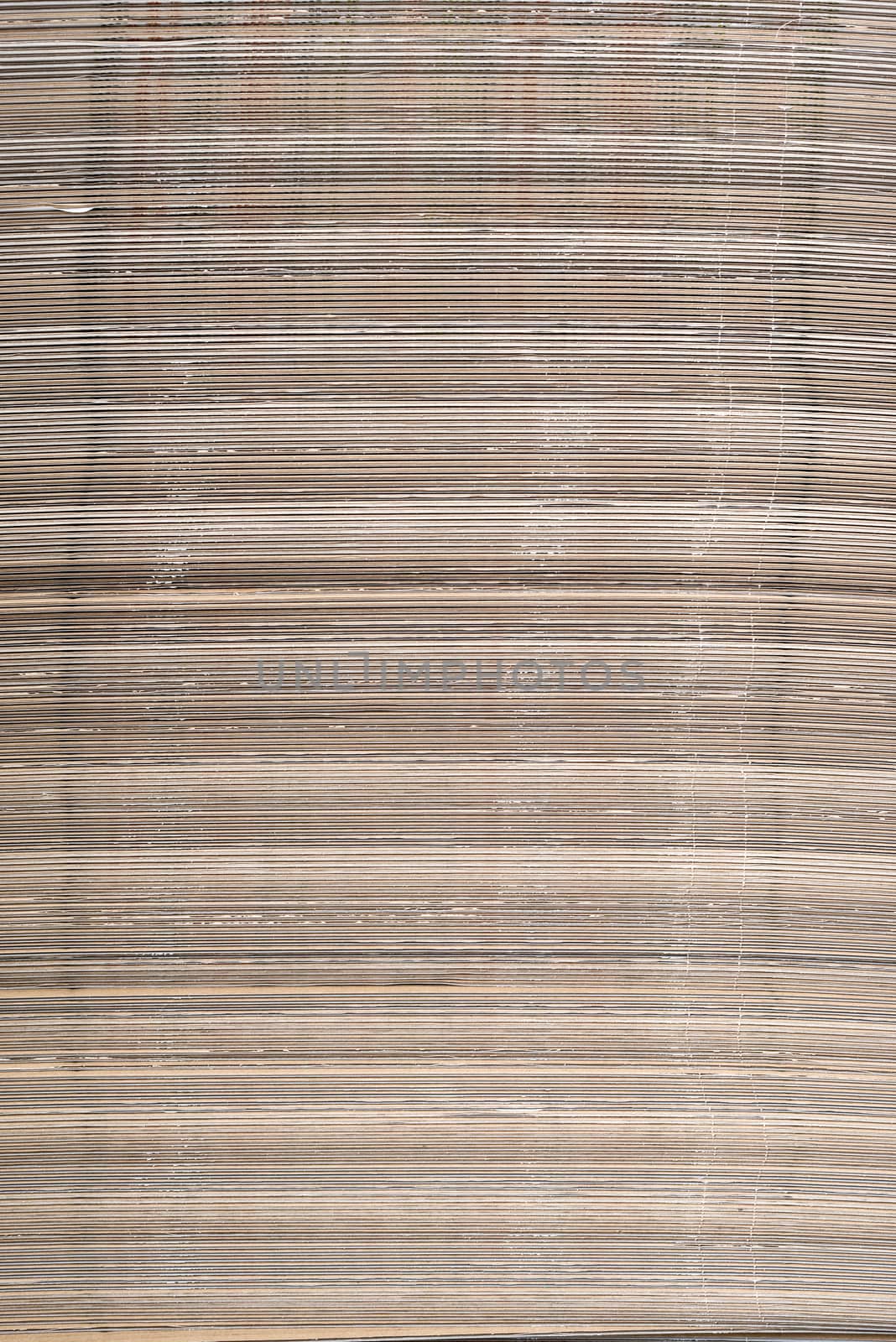 Stack of corrugated cardboard in a large pile