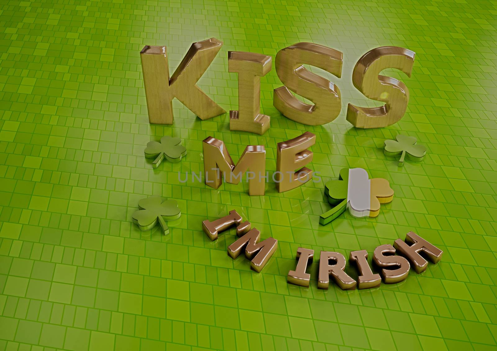 Kiss me I'm Irish. Happy St. Patrick's Day. 