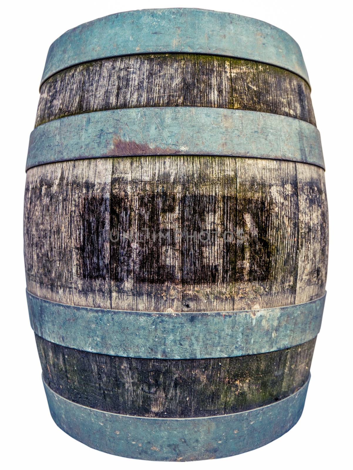 Isolated Wooden Vintage Barrel Or Keg Of Beer