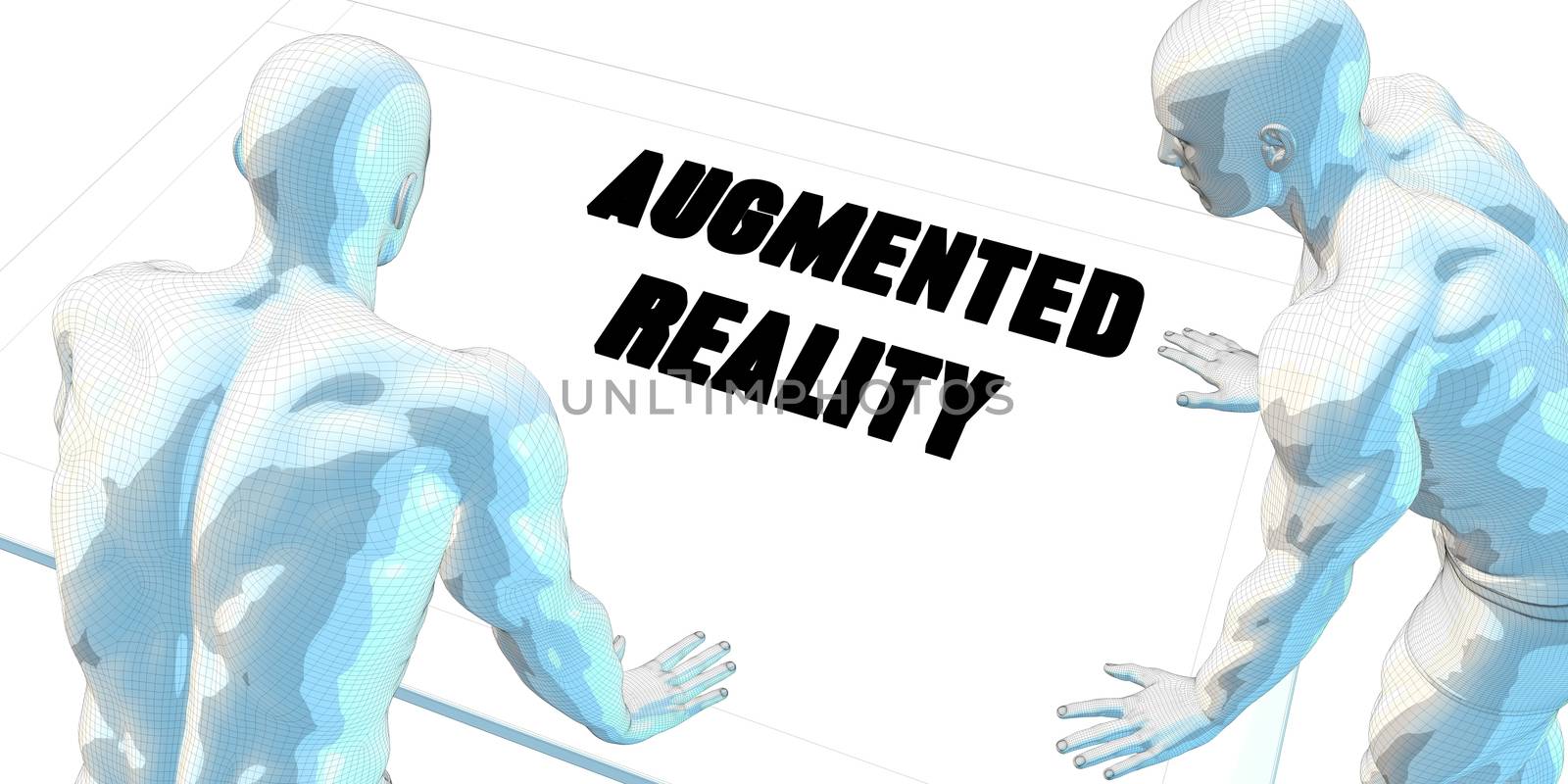 Augmented Reality Discussion and Business Meeting Concept Art