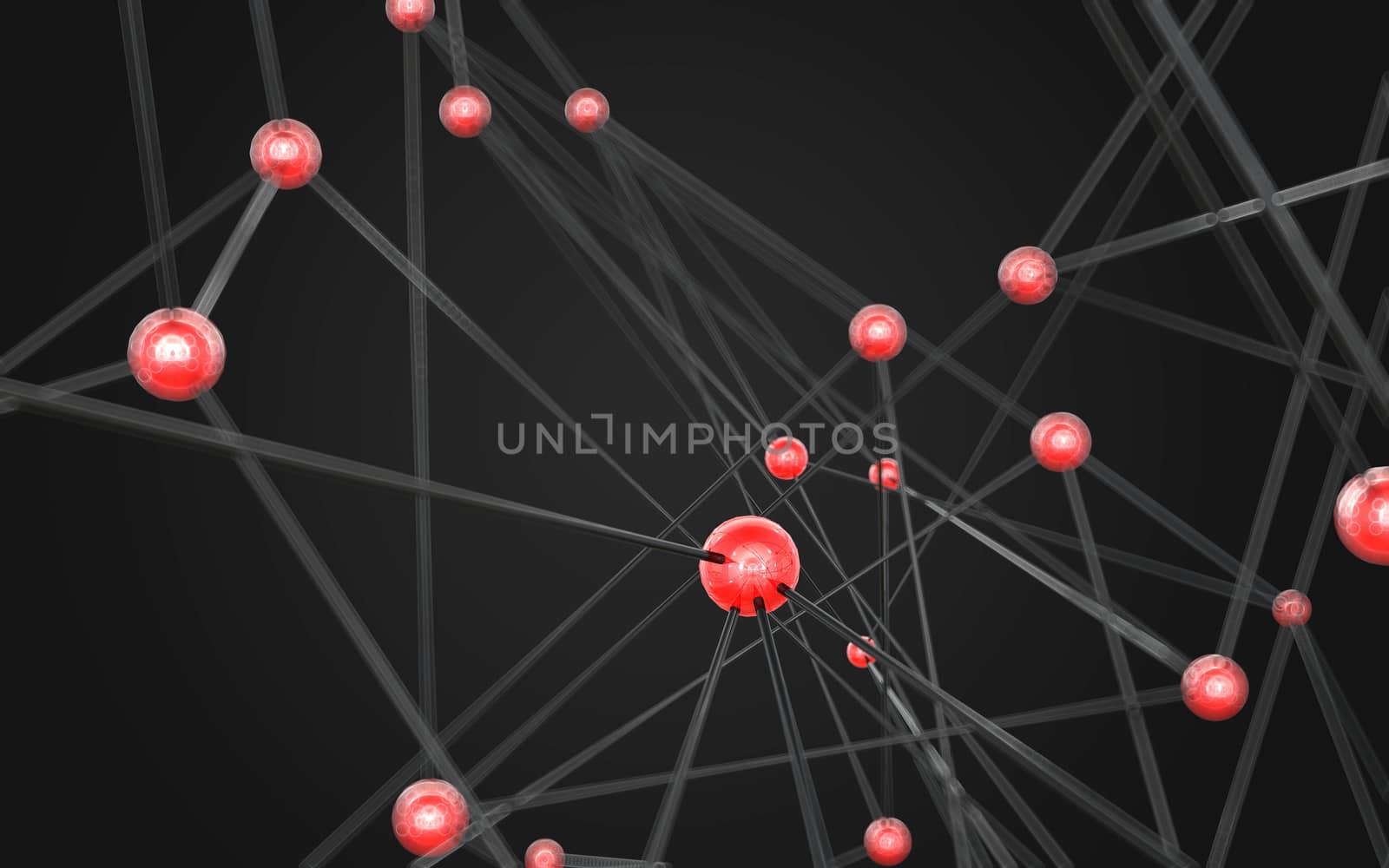 Abstract polygonal space low poly dark background with connecting dots and lines. Connection structure.