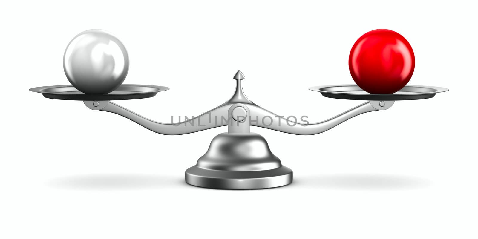 Scales on white background. Isolated 3D image