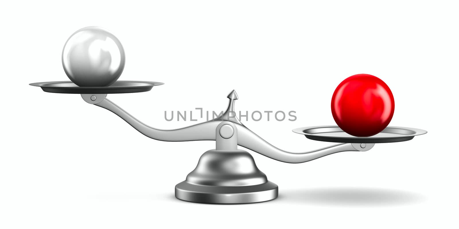 Scales on white background. Isolated 3D image