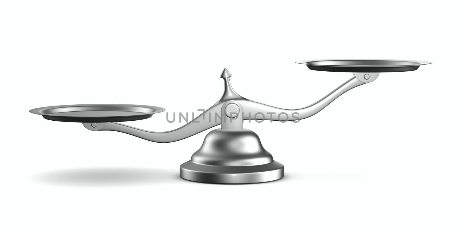 Scales on white background. Isolated 3D image