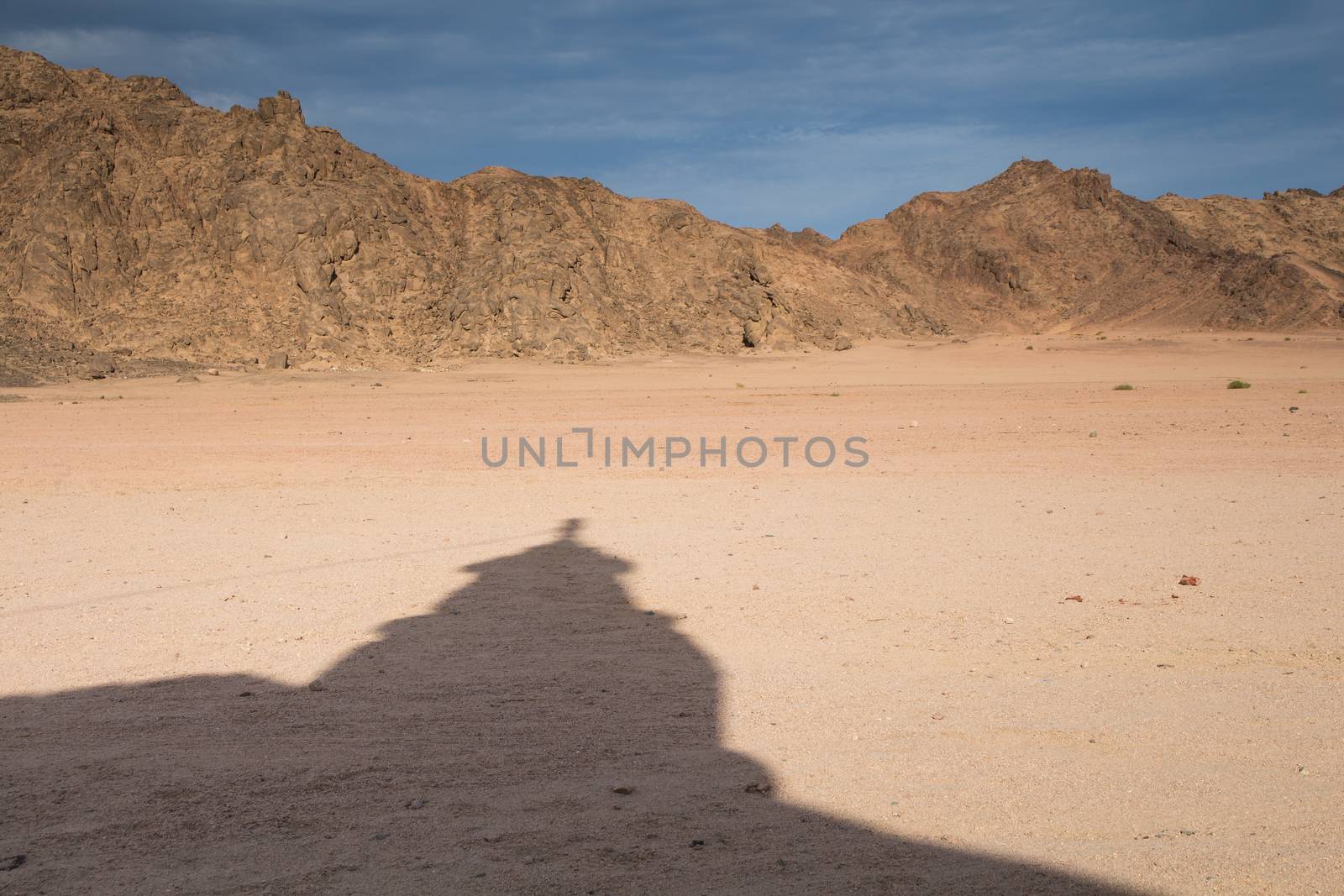 Desert and shadow of a mosque in the sand, Egypt by YassminPhoto